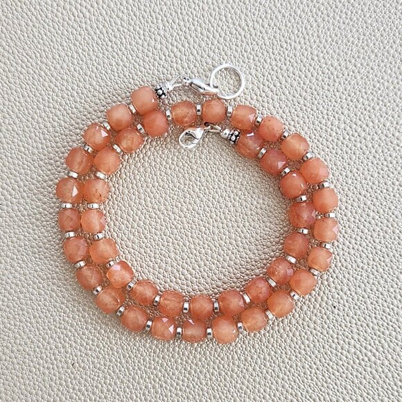 ORANGE JADE NECKLACE--16" - Picture 4 of 4